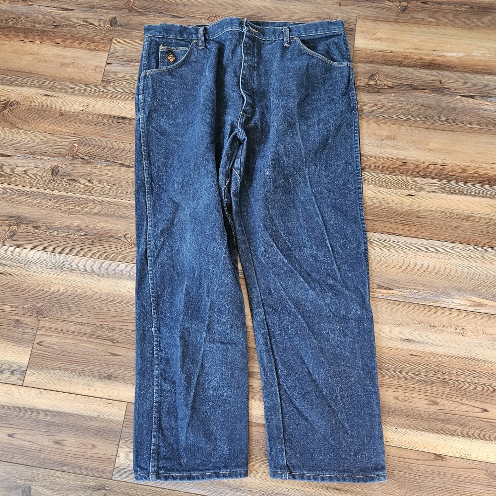 Wrangler FR Men's Deep Blue Relaxed Jeans 42X30